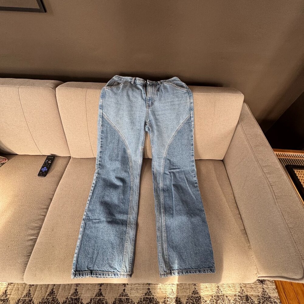 two toned blue jeans